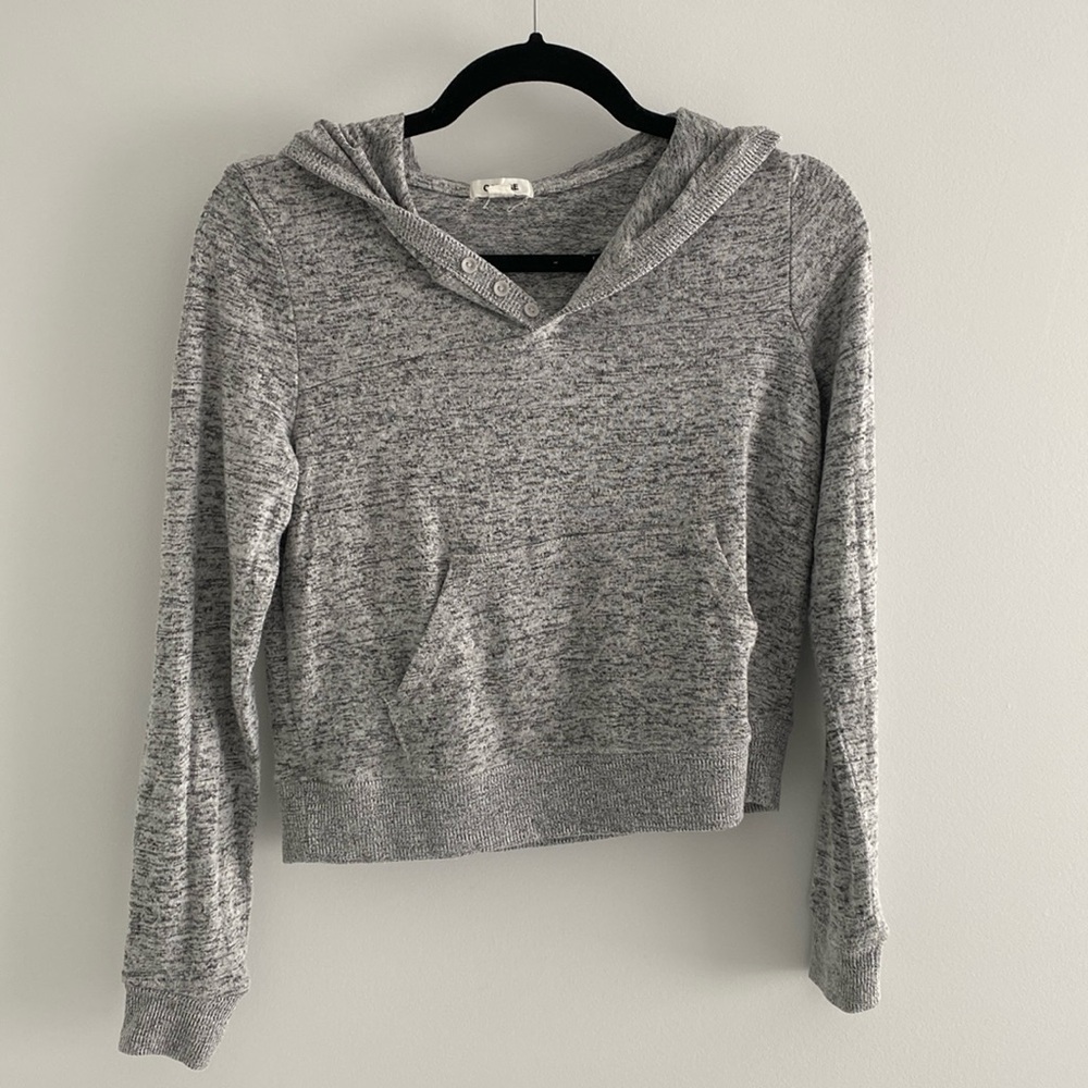 Garage heather grey pullover hoodie